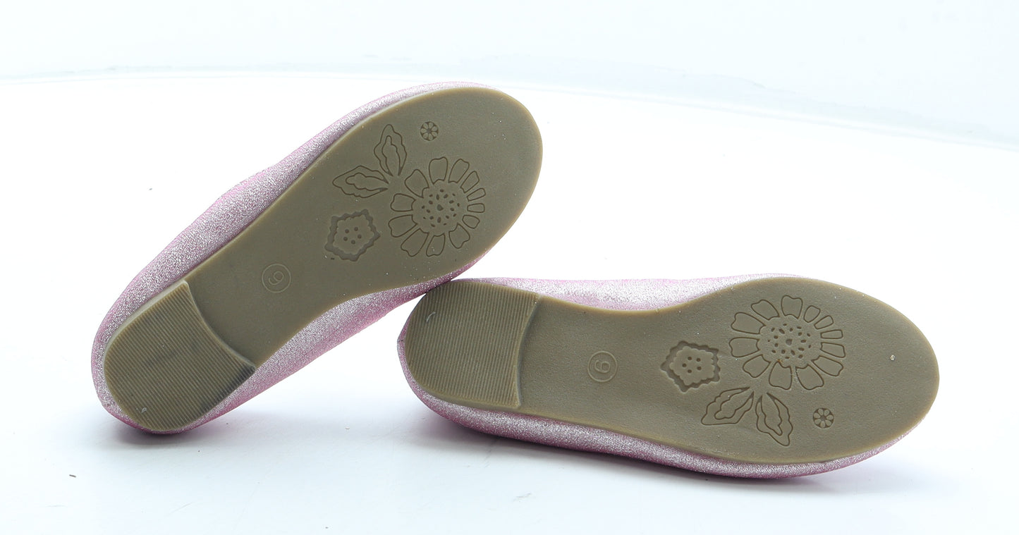 Accessorize Girls Pink Polyurethane Ballet Flat UK 9 26