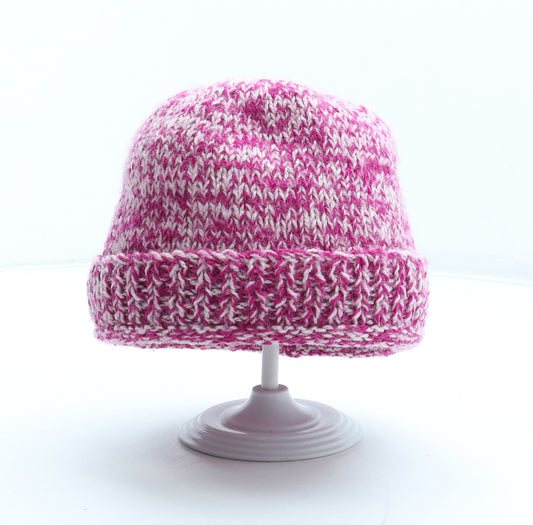 Preworn Womens Pink Acrylic Beanie One Size