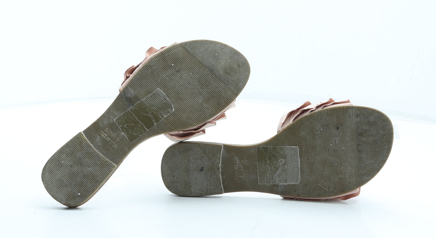 Primark Womens Pink Polyester Slip On Sandal UK