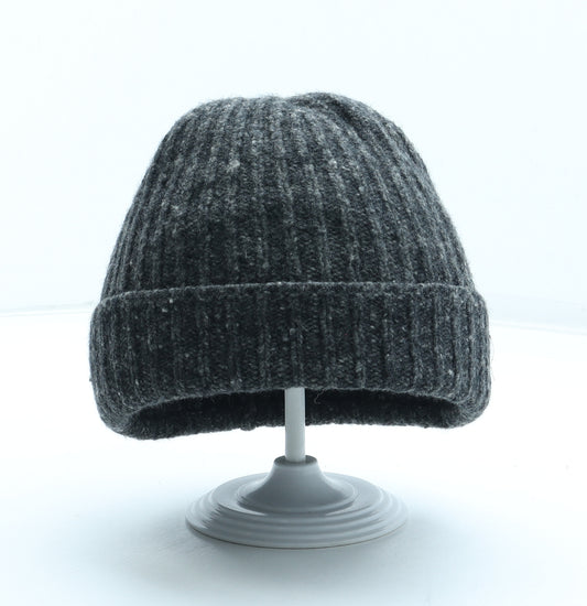 Preworn Mens Grey Acrylic Beanie One Size
