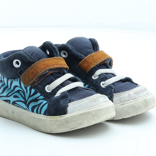 Clarks Boys Blue Geometric Polyester Trainer UK 6 23