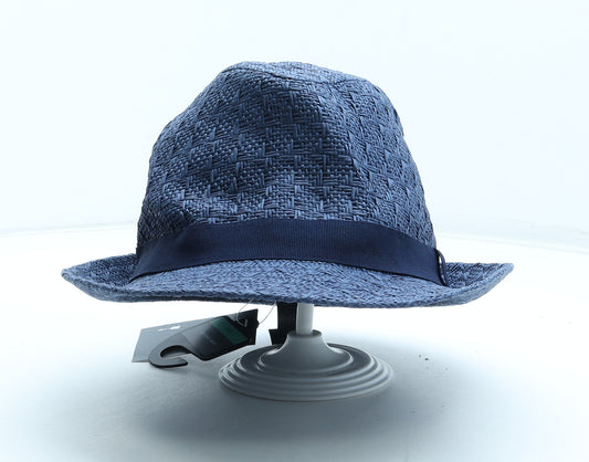 Marks and Spencer Mens Blue Polyester Fedora Size L - Size L-XL