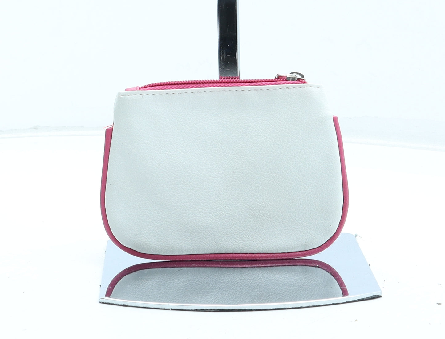 Peacocks Womens White Polyurethane Bow Tie Wallet Size S - Flamingo