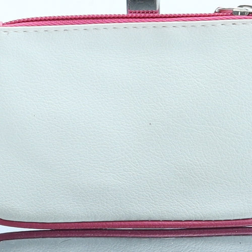 Peacocks Womens White Polyurethane Bow Tie Wallet Size S - Flamingo