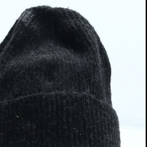 Turtlefur Mens Black Acrylic Beanie One Size