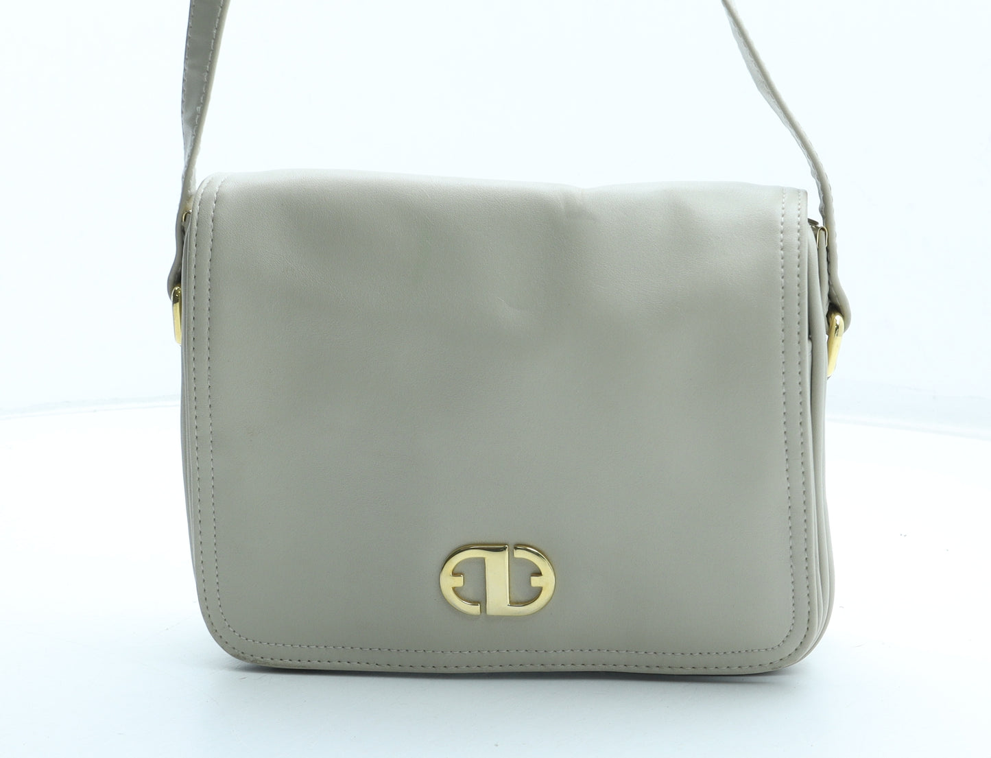 Marks and Spencer Womens Beige Polyurethane Crossbody Size Medium