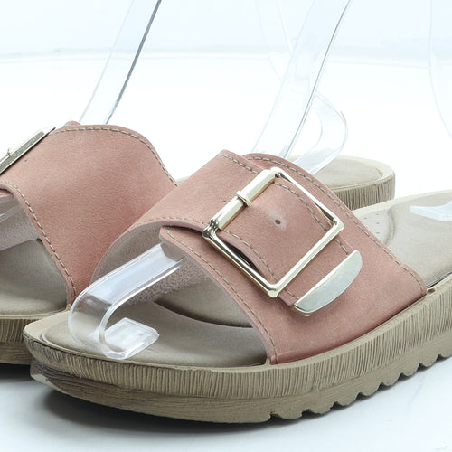 Bluefin Womens Pink Polyurethane Slip On Sandal UK