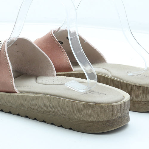 Bluefin Womens Pink Polyurethane Slip On Sandal UK