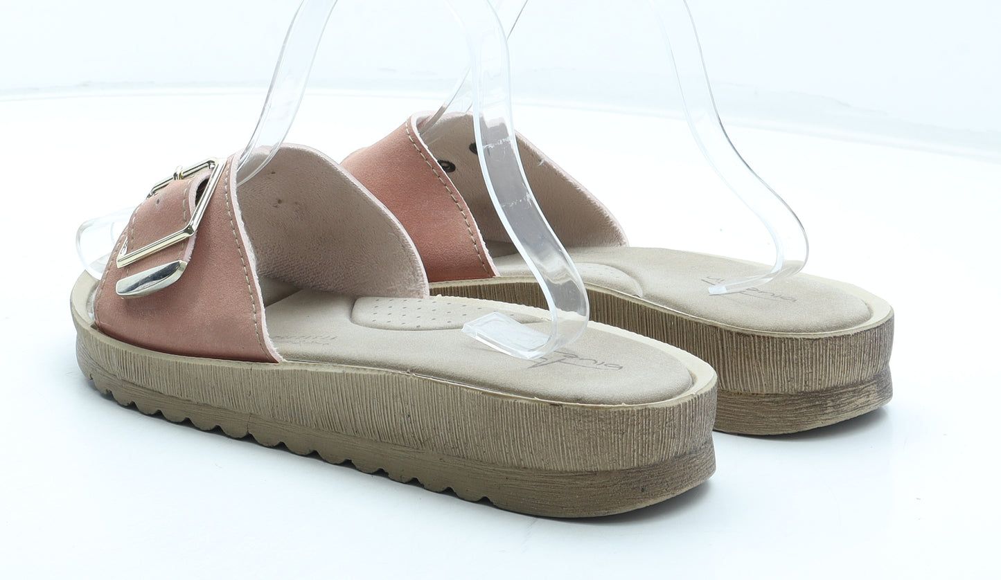 Bluefin Womens Pink Polyurethane Slip On Sandal UK