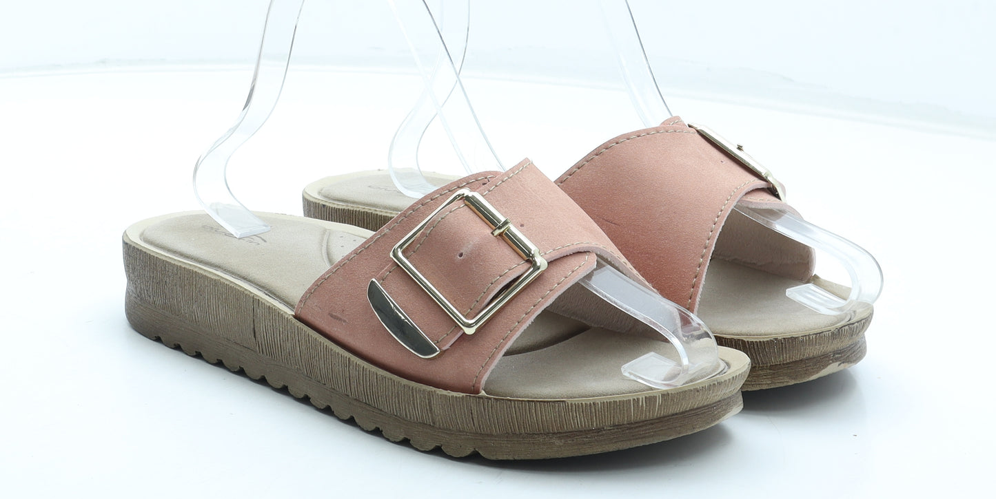 Bluefin Womens Pink Polyurethane Slip On Sandal UK