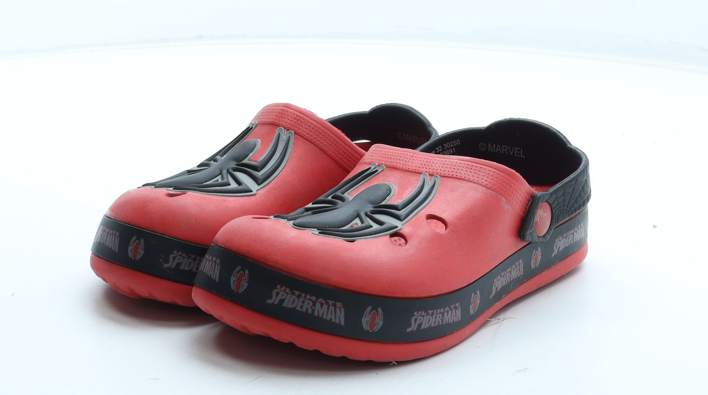 Spiderman Boys Red Rubber Slingback Casual UK 13 32