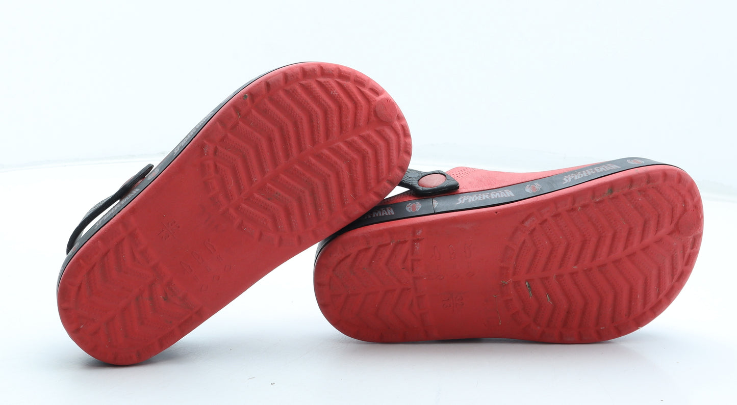 Spiderman Boys Red Rubber Slingback Casual UK 13 32