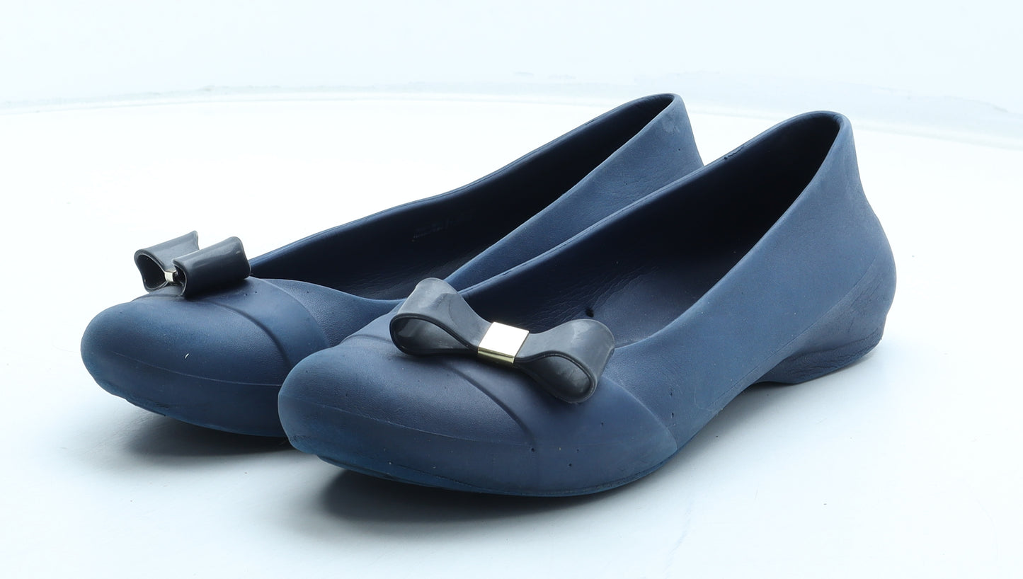 Crocs Womens Blue Rubber Slip On Sandal UK