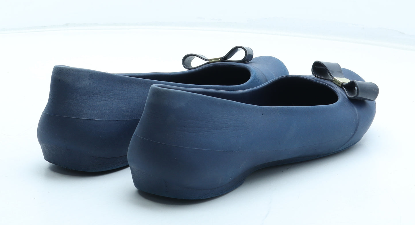 Crocs Womens Blue Rubber Slip On Sandal UK