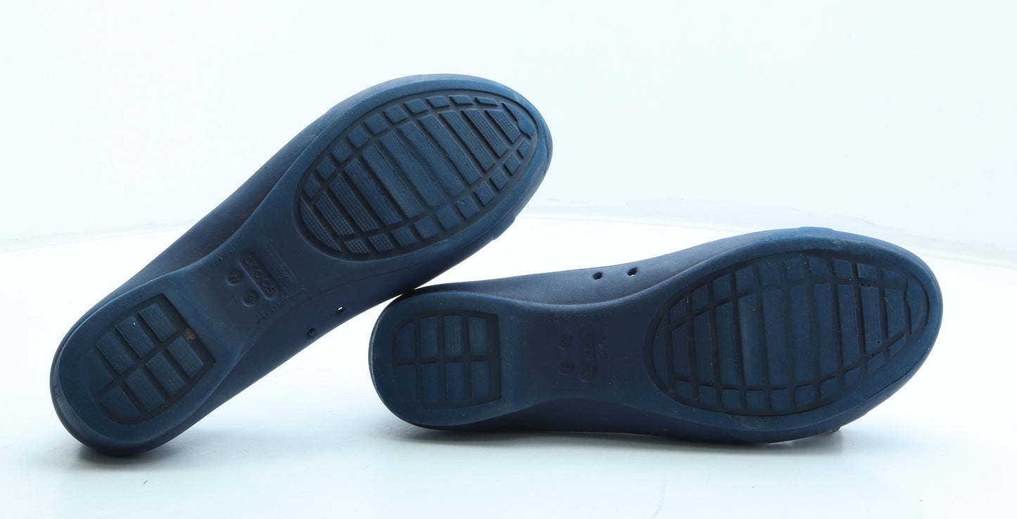 Crocs Womens Blue Rubber Slip On Sandal UK