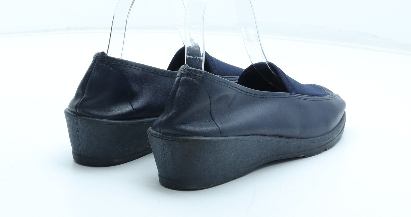 Preworn Womens Blue Polyurethane Slip On Casual UK