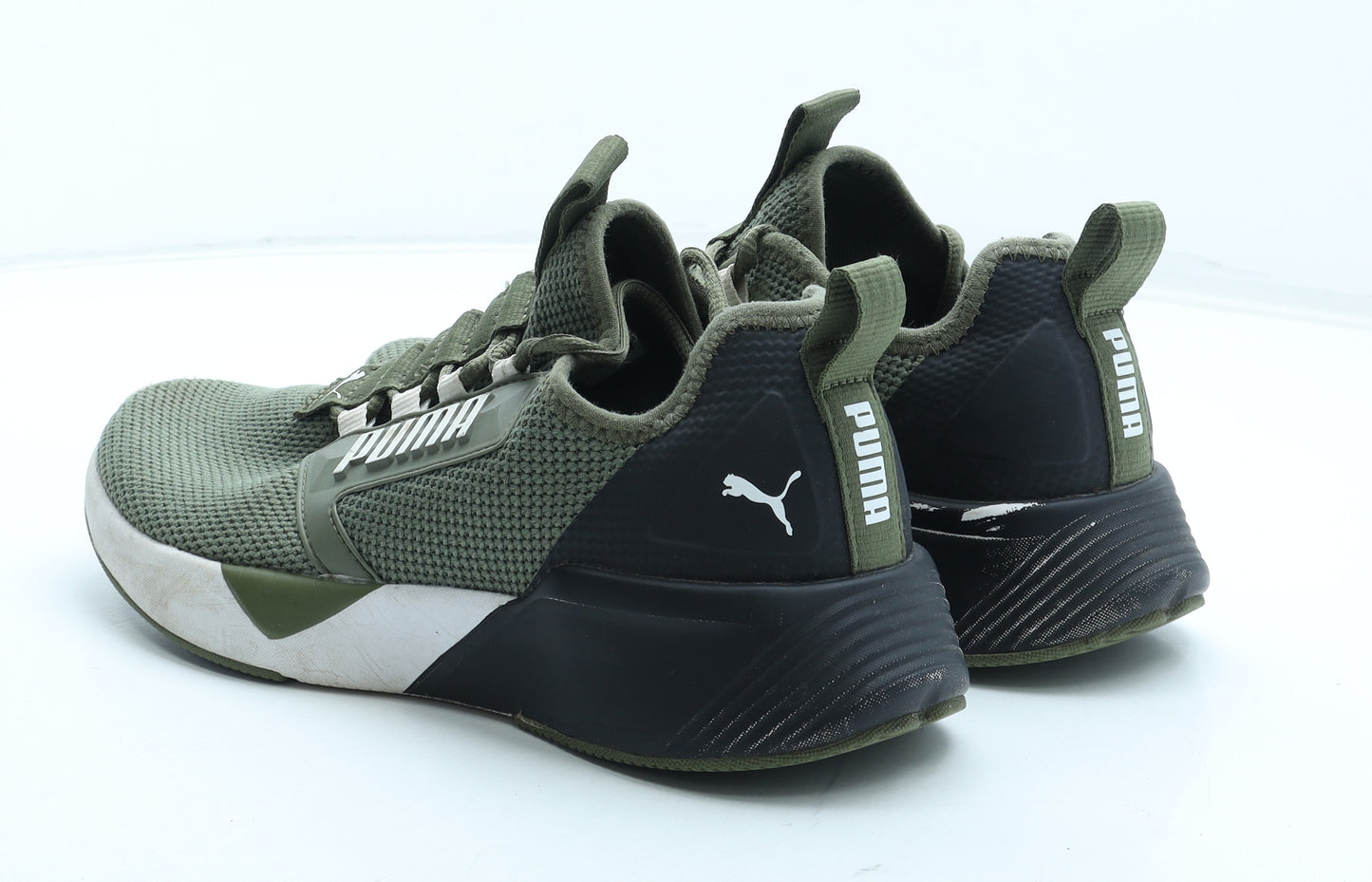 PUMA Mens Green Polyester Trainer UK 7 41