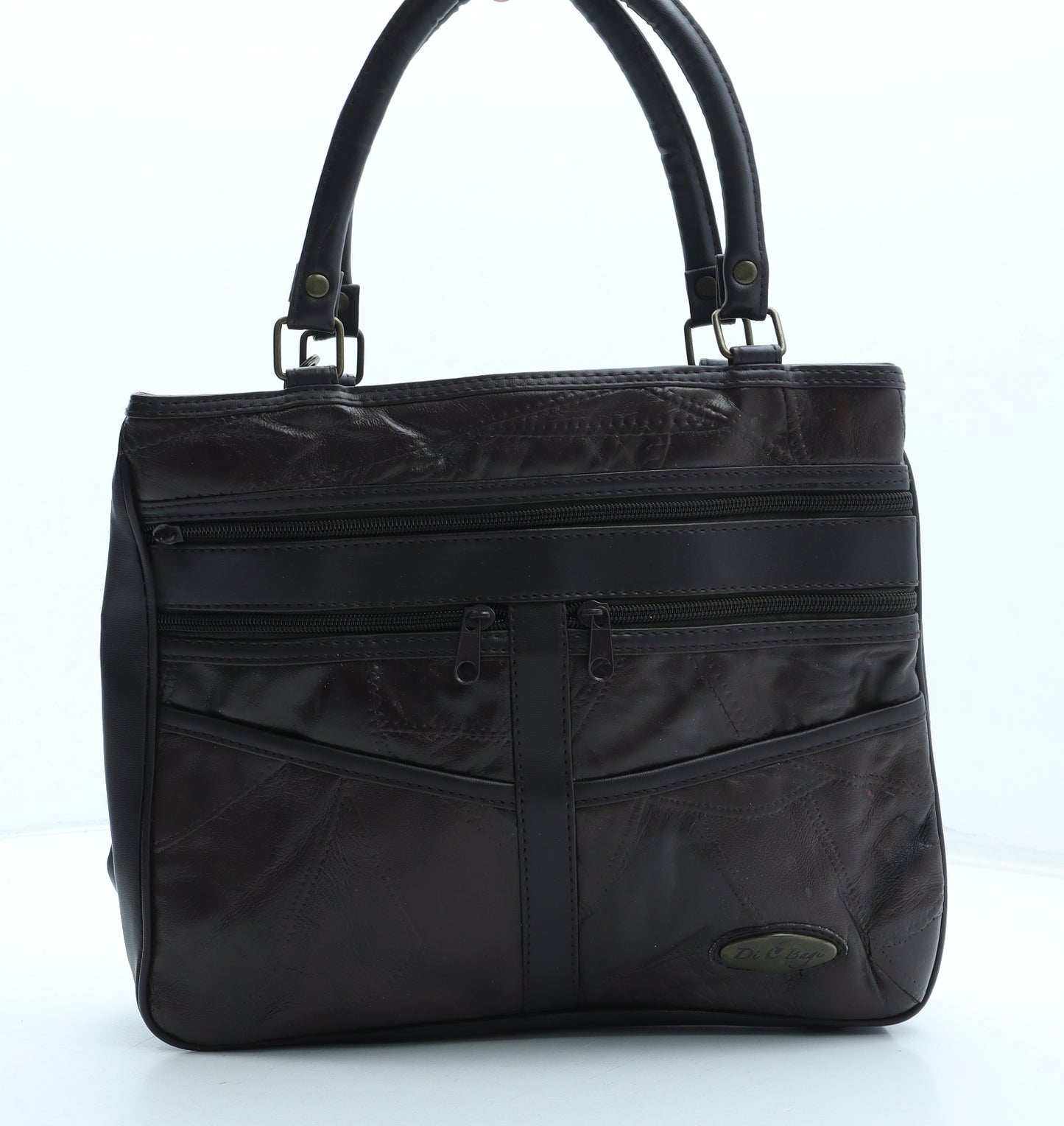 Di Bagi Womens Brown Leather Crossbody Size Medium