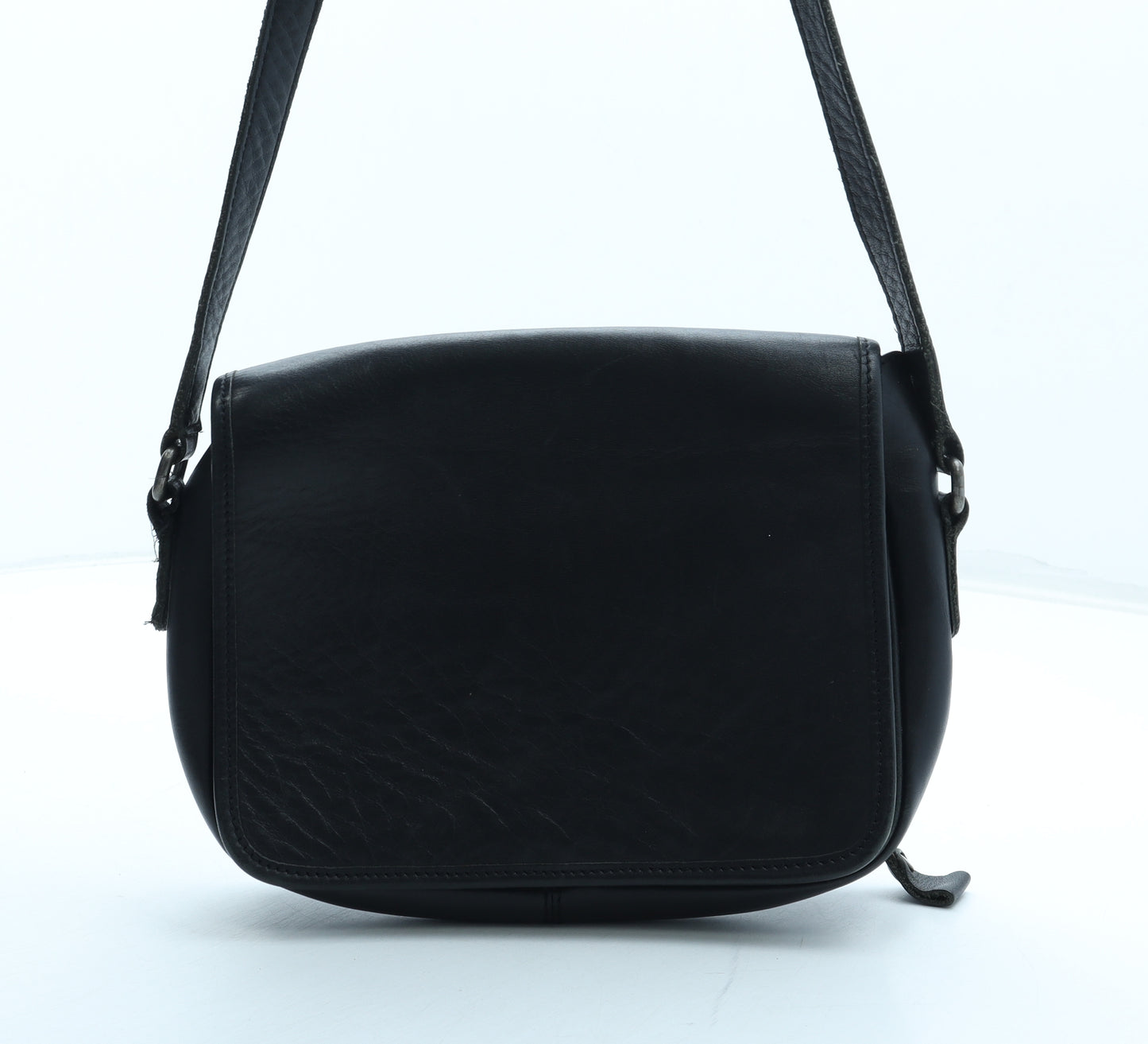 Eddie Bauer Womens Black Leather Crossbody Size Small