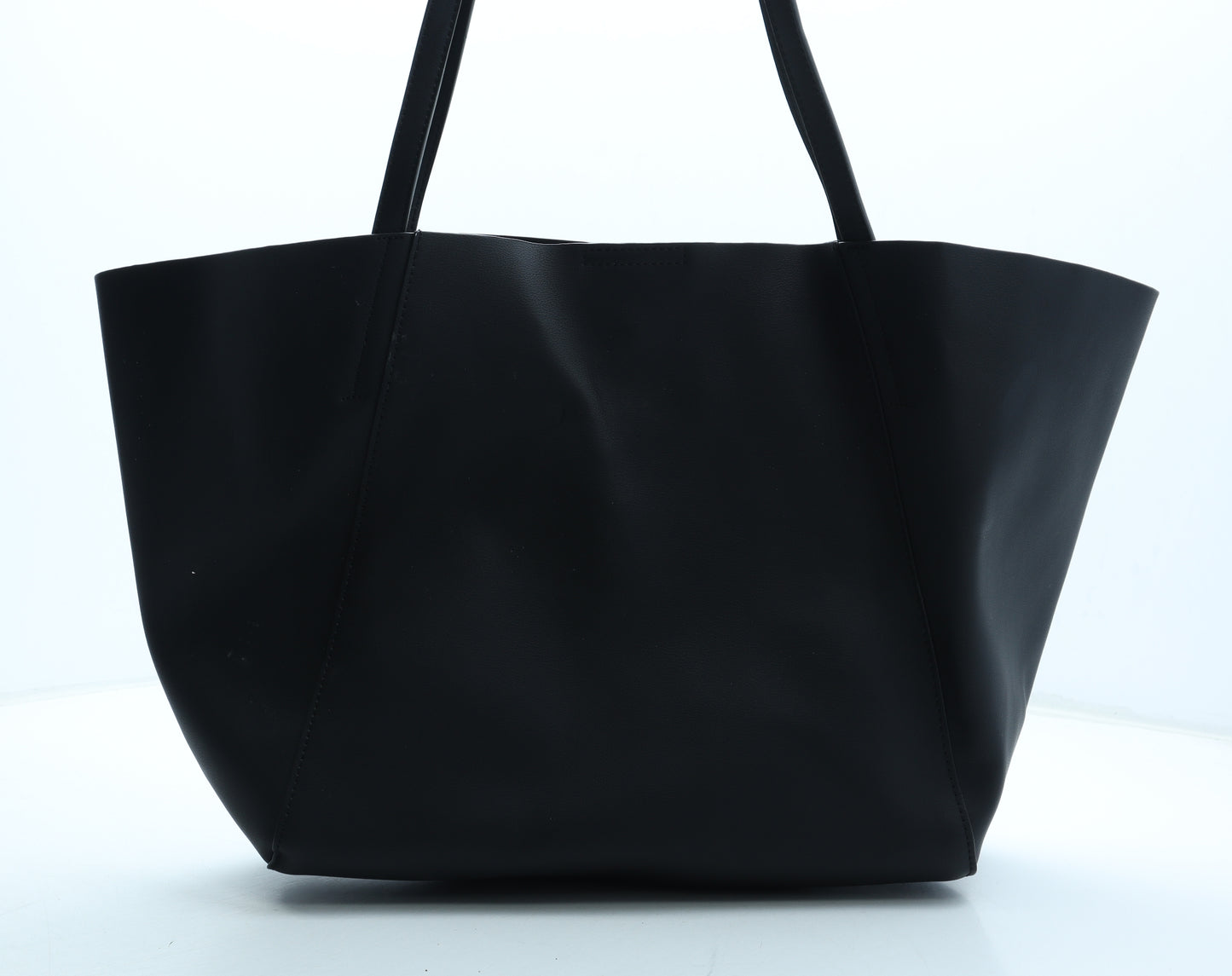Marks and Spencer Womens Black Polyurethane Top Handle Bag Size Large