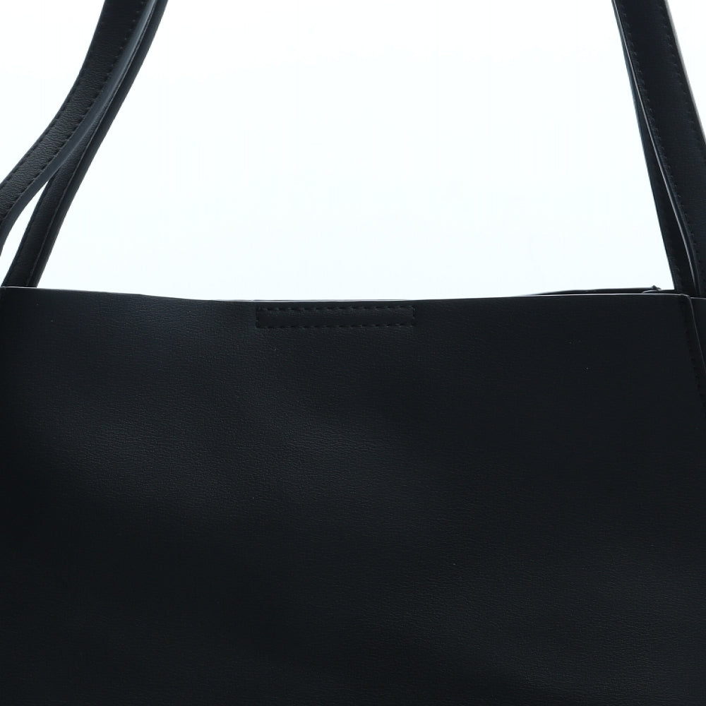 Marks and Spencer Womens Black Polyurethane Top Handle Bag Size Large