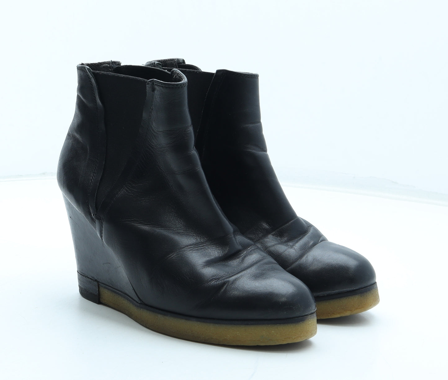 Preworn Womens Black Leather Chelsea Boot UK