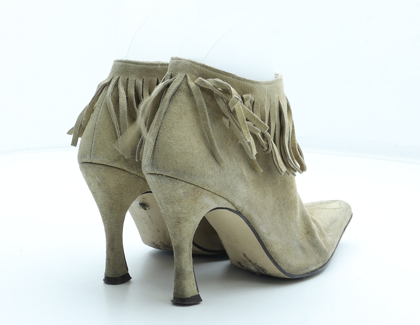 Dorothy Perkins Womens Beige Leather Bootie Boot UK