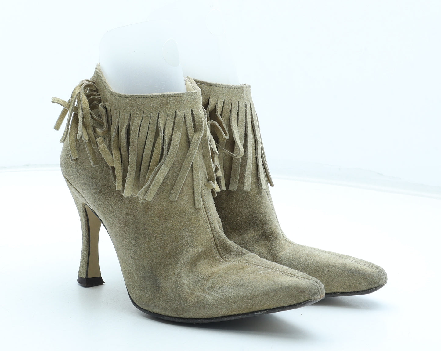 Dorothy Perkins Womens Beige Leather Bootie Boot UK