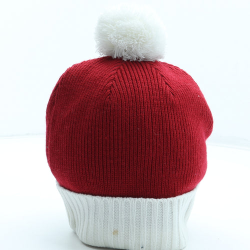 Preworn Mens Red Acrylic Winter Hat One Size - Father Christmas Hat