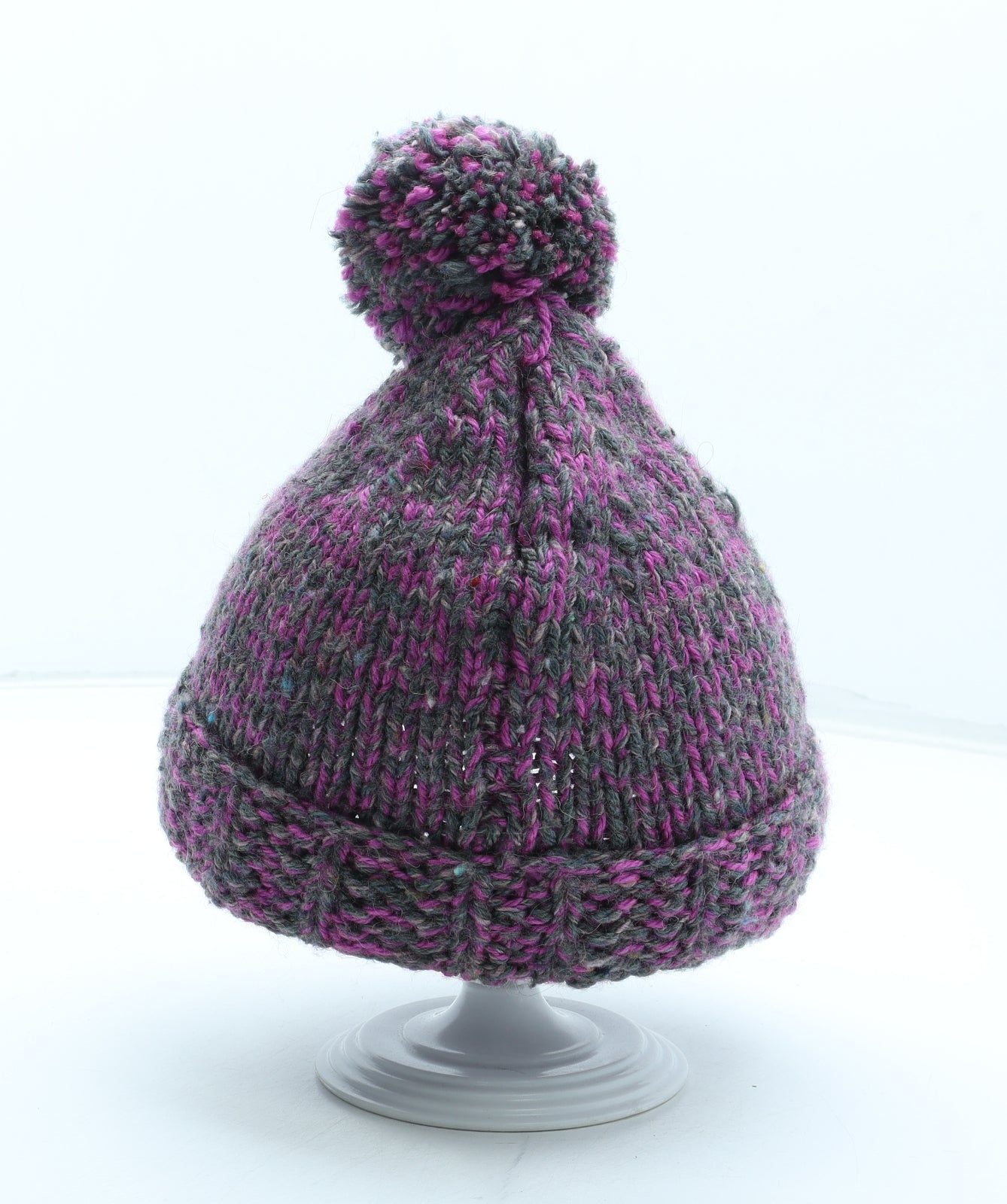 Preworn Womens Pink Acrylic Bobble Hat One Size