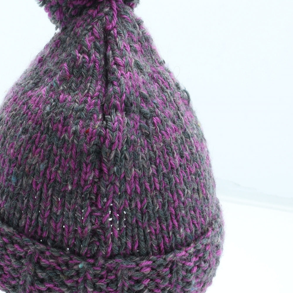 Preworn Womens Pink Acrylic Bobble Hat One Size