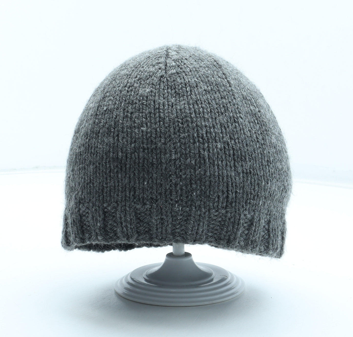 Preworn Mens Grey Acrylic Beanie One Size