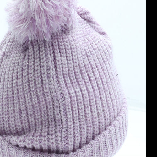 Peppa Pig Girls Pink Acrylic Bobble Hat One Size