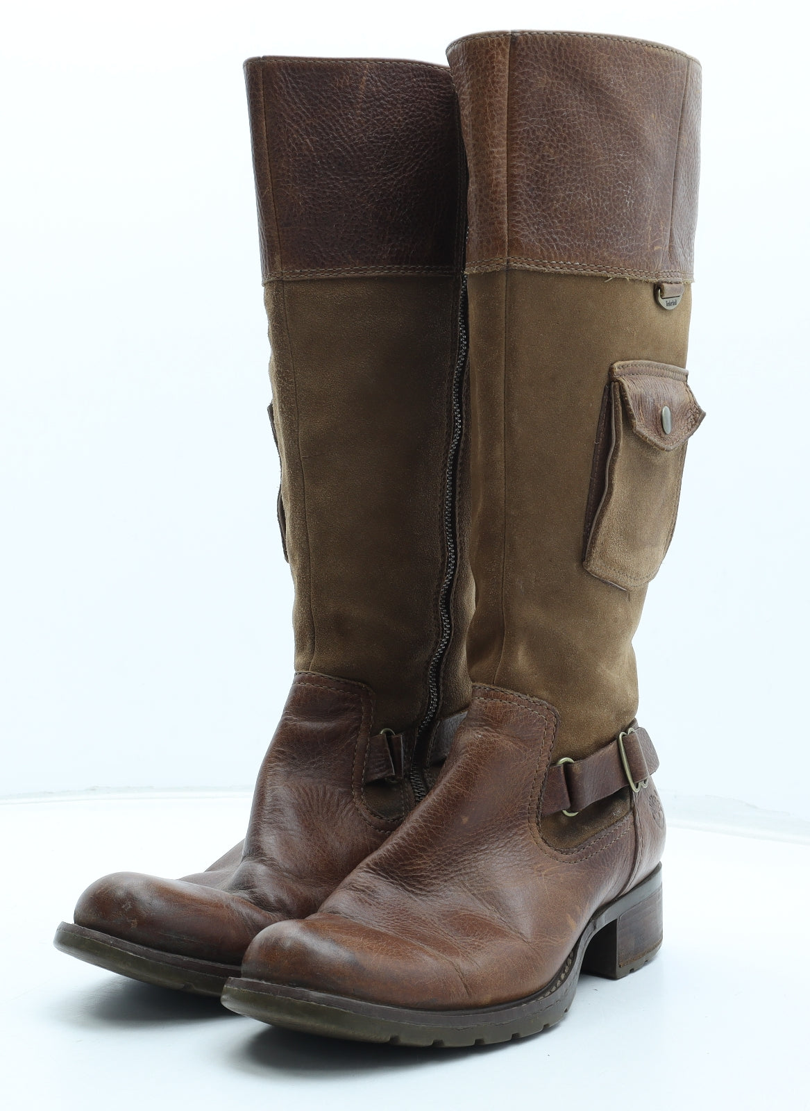 Timberland Womens Brown Leather Biker Boot UK