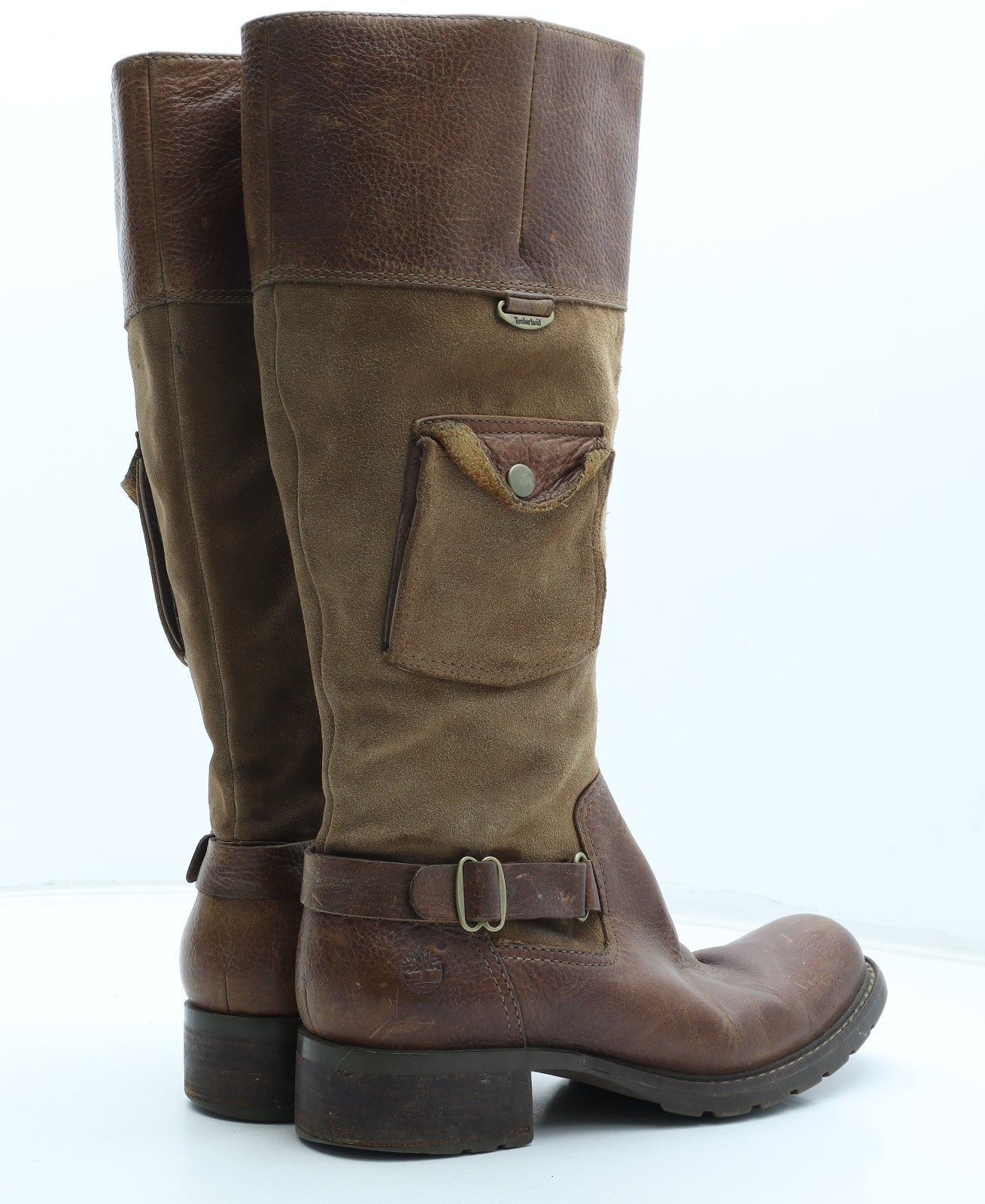 Timberland Womens Brown Leather Biker Boot UK