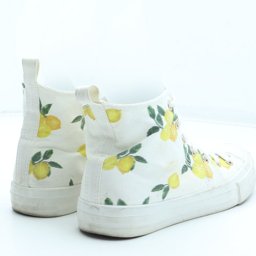 Primark Womens Multicoloured Geometric Polyester Trainer UK - Lemon Pattern