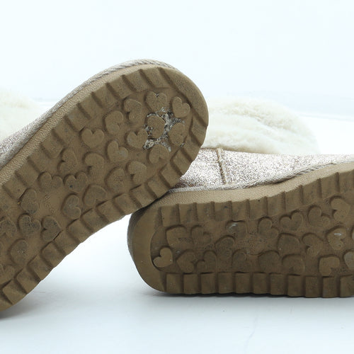 Preworn Girls Pink Polyester Shearling Style Boot UK 8 25