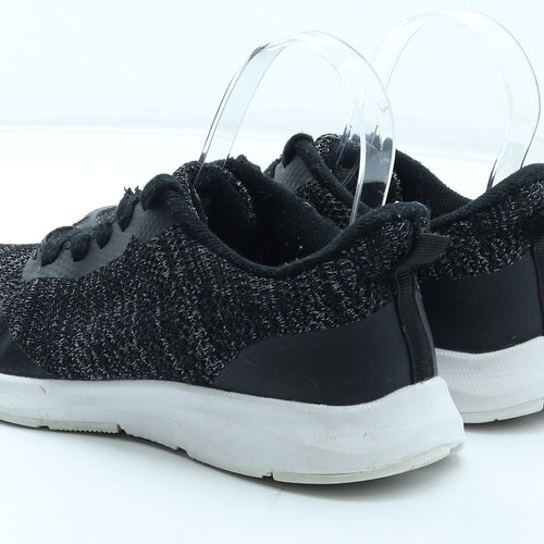 Marks and Spencer Boys Black Polyester Trainer UK 3 36