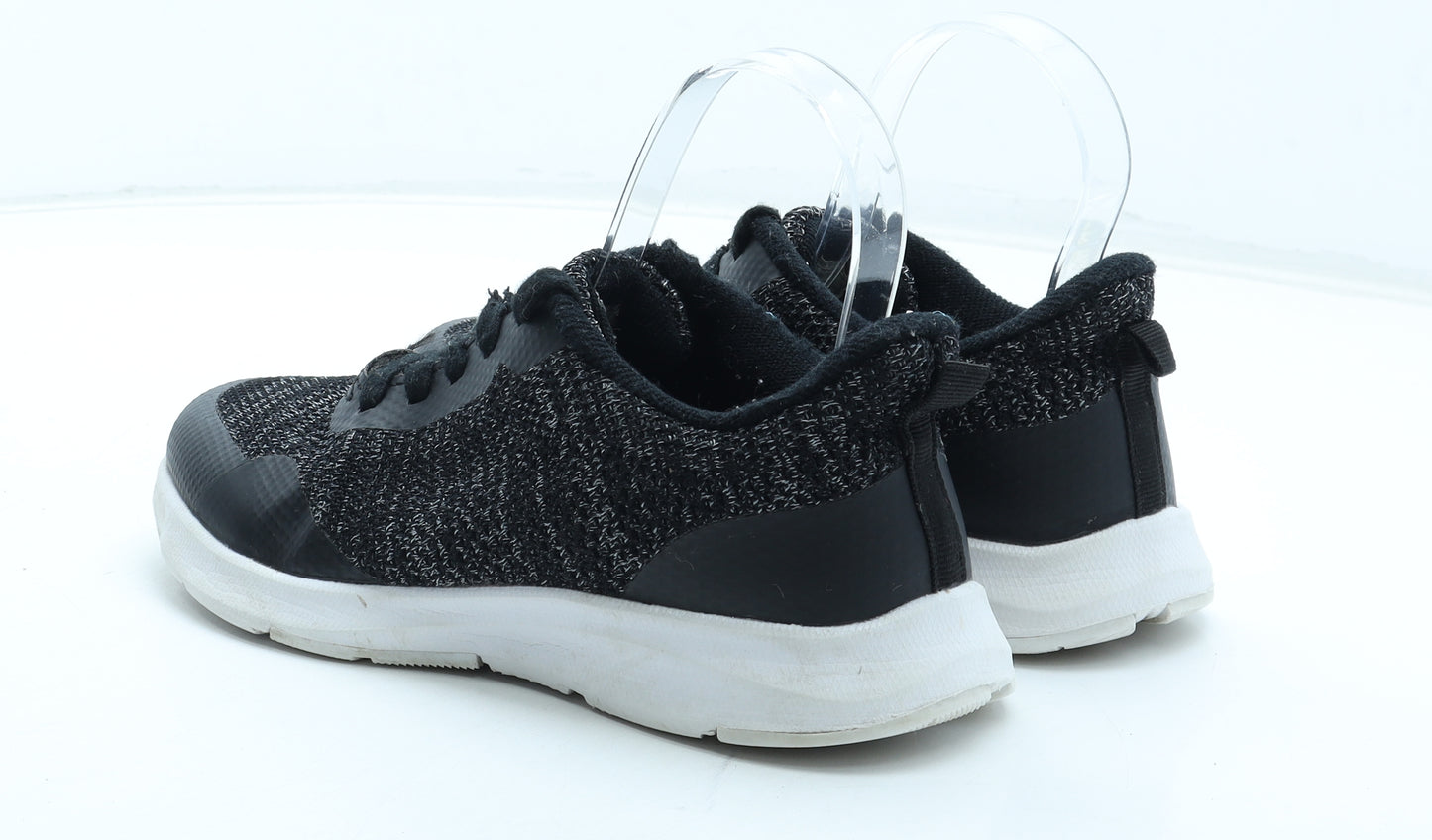 Marks and Spencer Boys Black Polyester Trainer UK 3 36