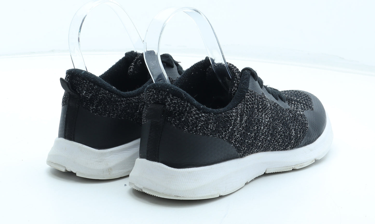 Marks and Spencer Boys Black Polyester Trainer UK 3 36