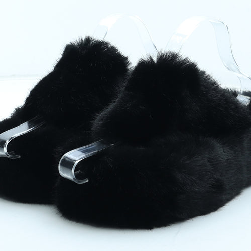 Lixin Womens Black Polyester Slip On Slipper UK