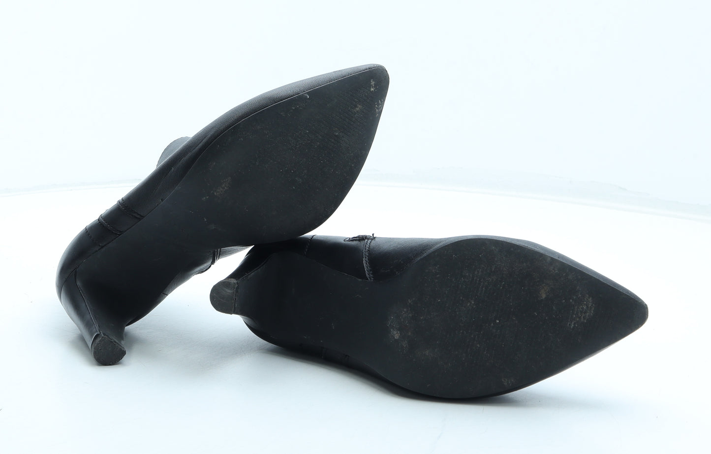 NEXT Womens Black Leather Bootie Boot UK
