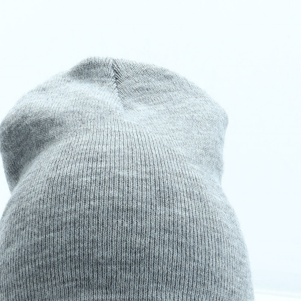 Preworn Mens Grey Acrylic Beanie One Size