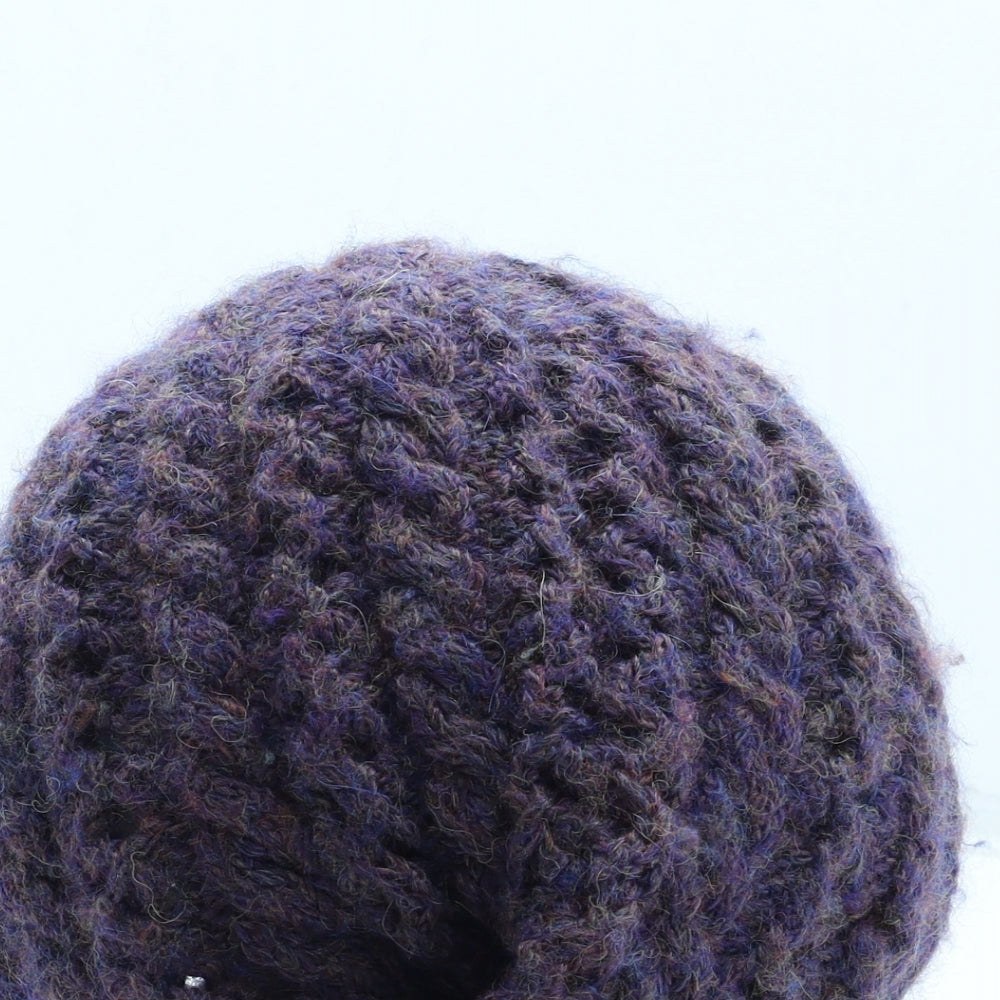 Preworn Womens Purple Acrylic Beanie One Size