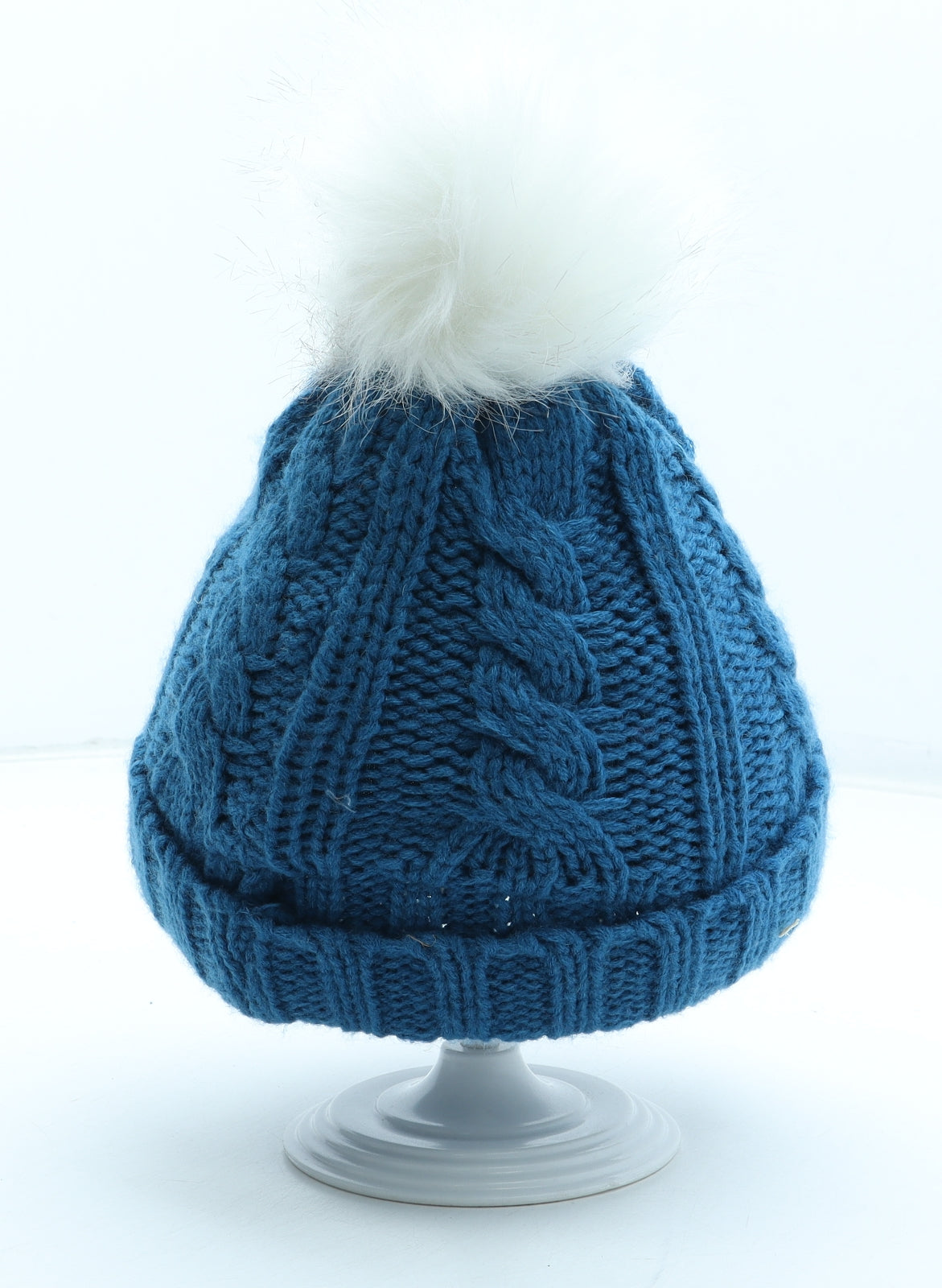 Trespass Boys Blue Acrylic Bobble Hat Size S - Size 2-4 Years