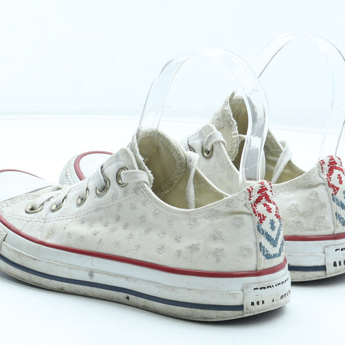 Converse Womens White Polyester Trainer UK