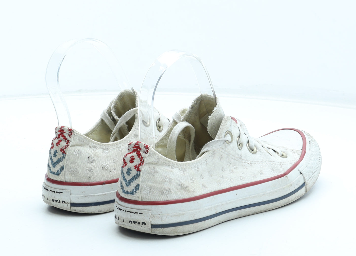 Converse Womens White Polyester Trainer UK