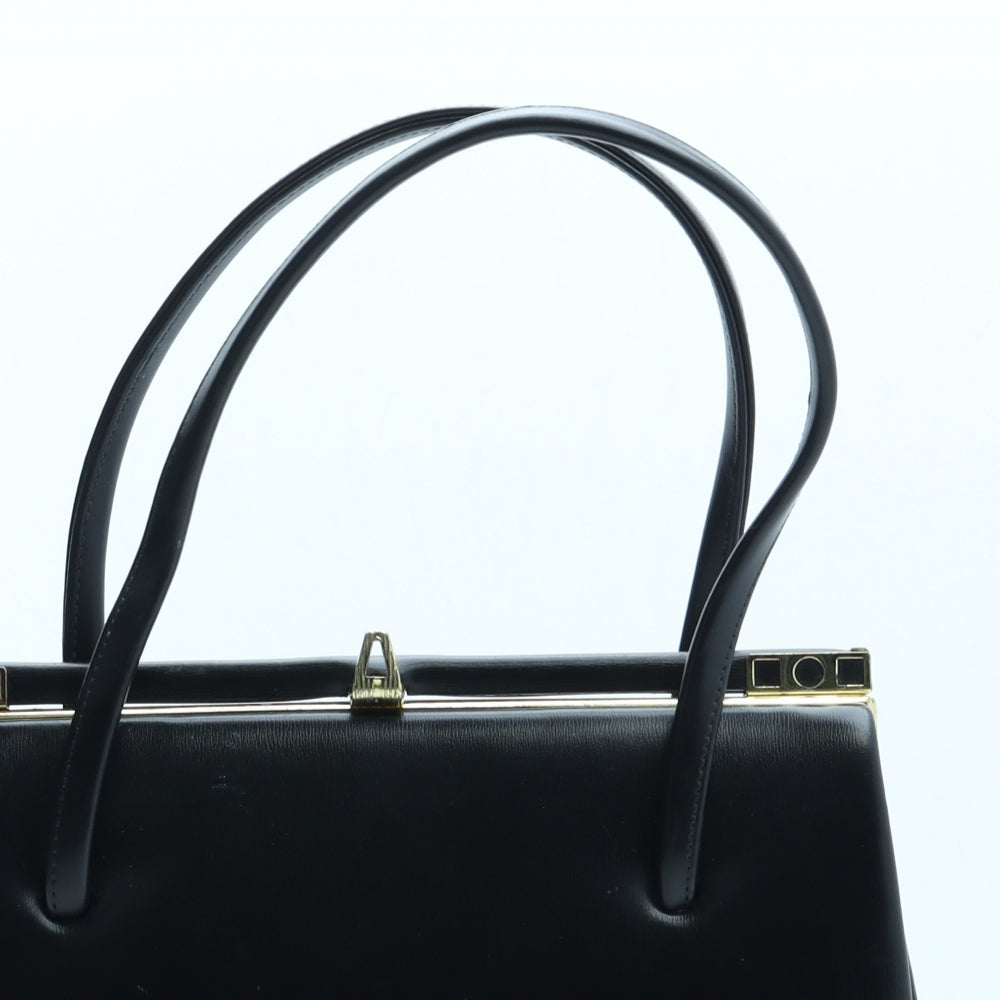 Alan Sunderland Womens Black Leather Top Handle Bag Size Medium