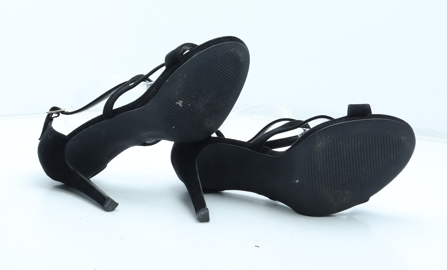 New Look Womens Black Polyurethane Strappy Heel UK