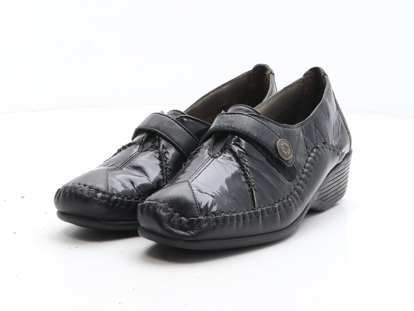 Pavers Womens Black Synthetic Slip On Casual UK